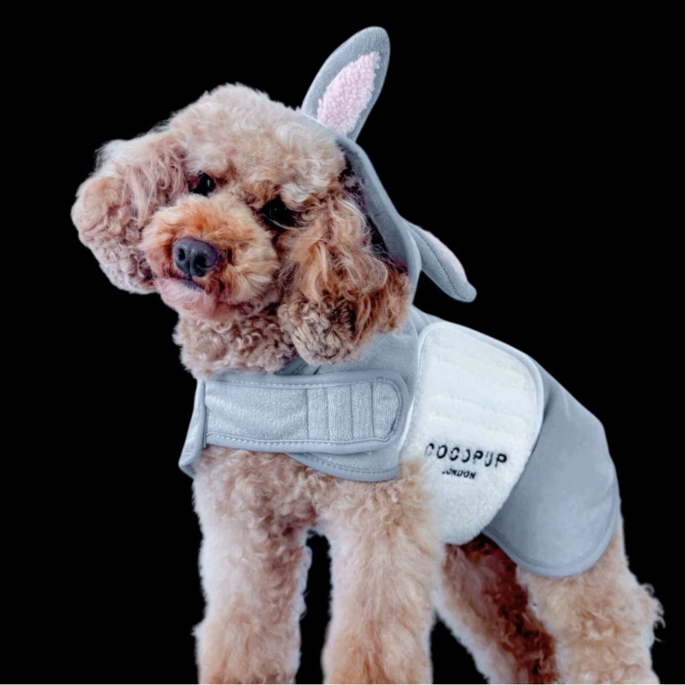 Cocopup London Thumper Bunny Hooded Drying Towel Dogs M NWT